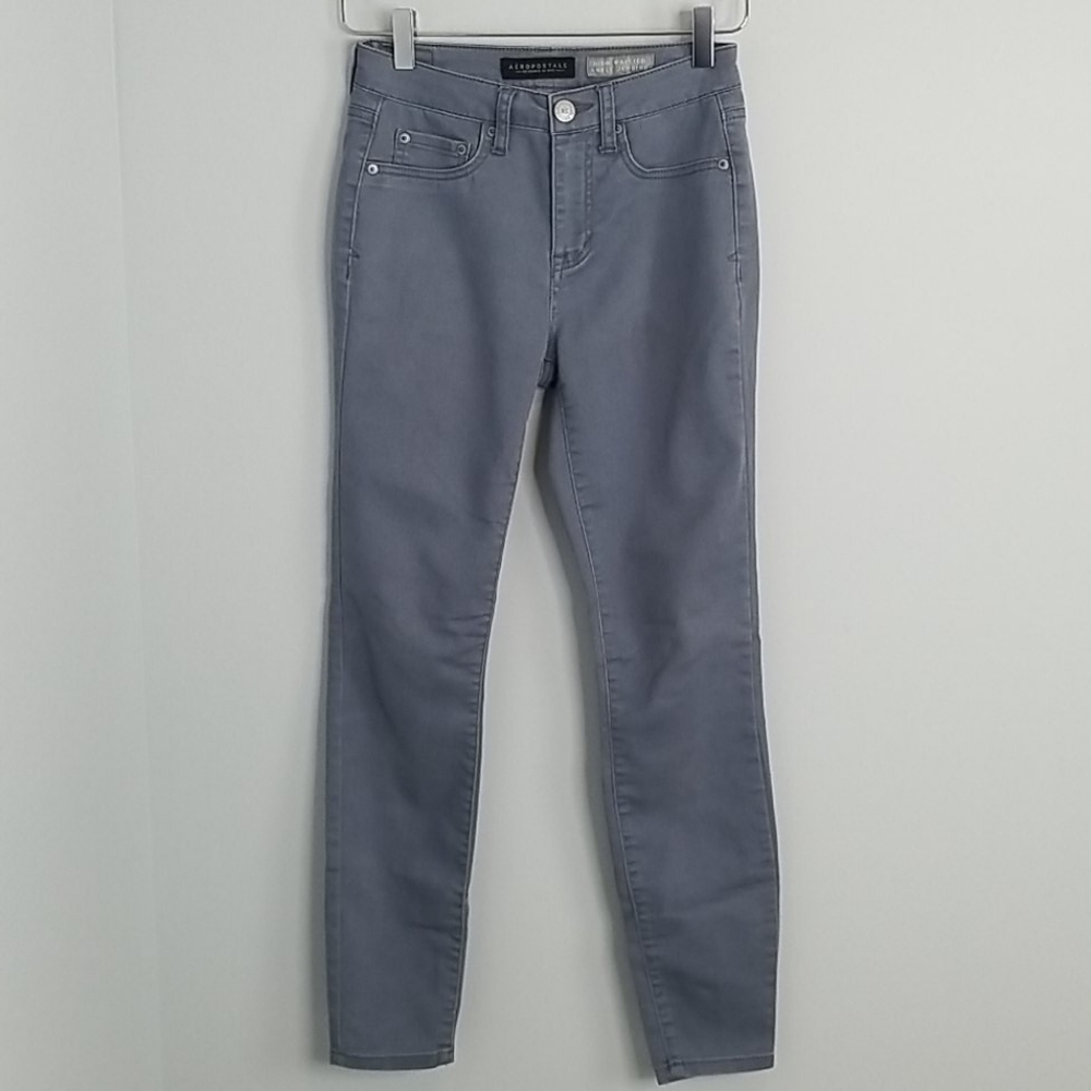 aeropostale high waisted ankle jeggings 0 Mid Rise